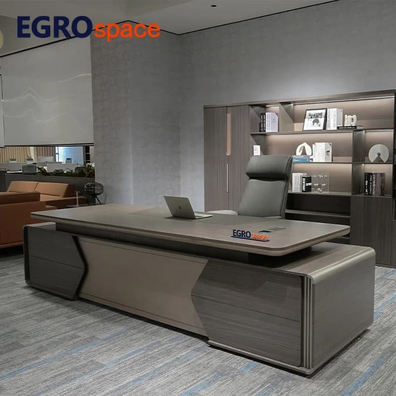 Scrivania Direzionale per Ufficio, Moderna e Lussuosa, Tavolo Organizzativo per CEO, Manager e Direttore