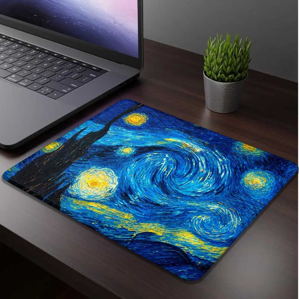 Tappetino per mouse per piccoli uffici Accessori da gioco Vincent Van Gogh Computer Uffici Deskmat Mausepad Tappetino per mouse da tavolo Mousepad Gamer Mouspad