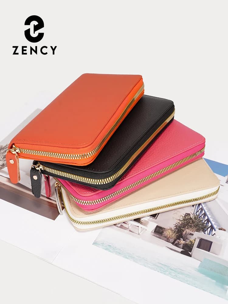 Portafoglio lungo da donna alla moda, porta carte multi-slot, borsa da donna in tinta unita