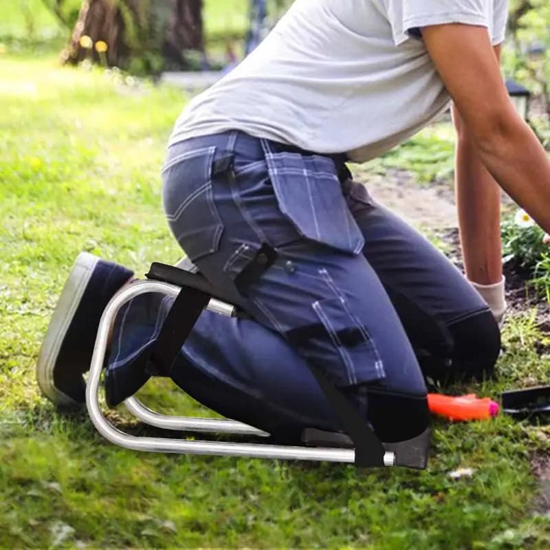 Ginocchiera per giardinaggio Cuscinetto di supporto per inginocchiamento Strumento per risparmiare manodopera per protezione del ginocchio Cuscino per ginocchio con cinturino per piantare lavori agricoli