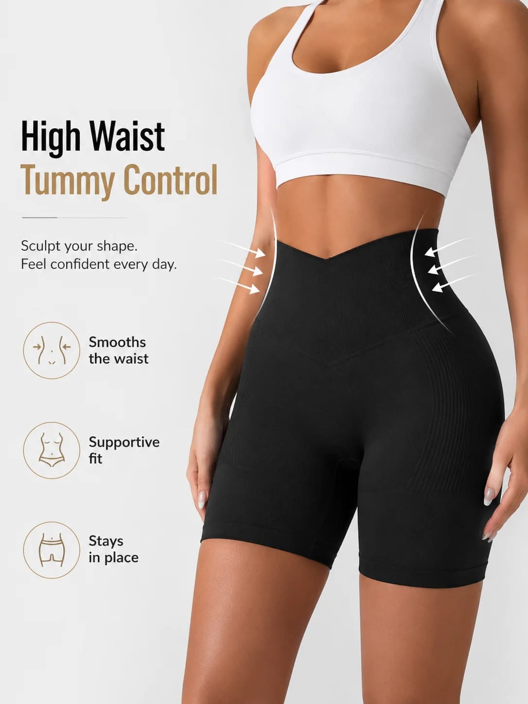 Peach Hip Lifting Sports Shorts Women High Waist Belly Slimming Running Training Quick-drying Trousers Tight Three-point Shorts