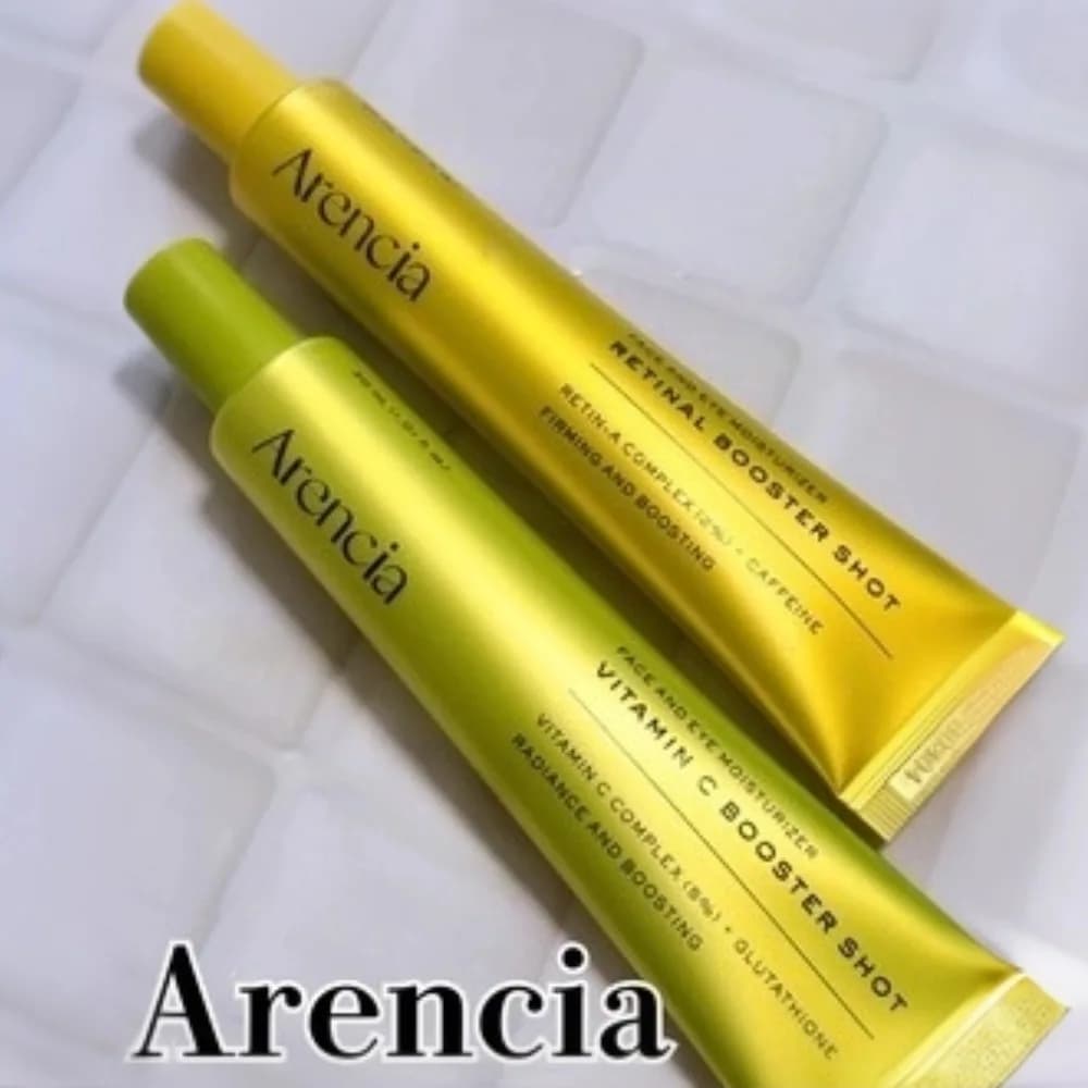 Siero Booster Shot Arencia, Marchio Coreano per la Cura della Pelle, con Vitamina C, Essenza Illuminante, Retinolo e Caffeina per Levigare le Linee Sottili