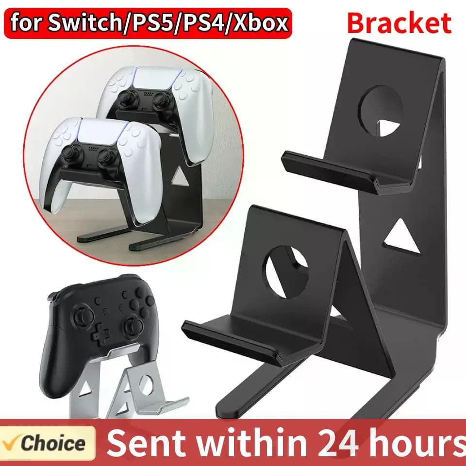 Gamepad Rack Stand Space Saving Desktop Stand Dual Game Controller Stand Holder for Switch/PS5/PS4/Xbox Game Accessories