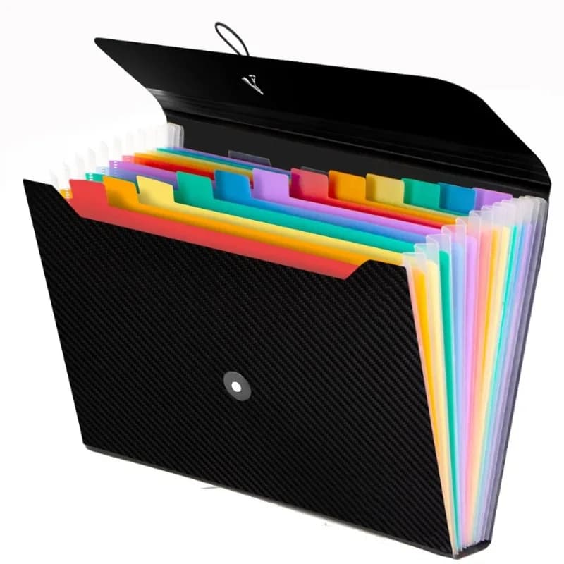 2026 NEW HOT Pockets Accordion File Holder Organizer, A4 Letter Size Paper Document Receipt Organizer Accordion Filing Folder