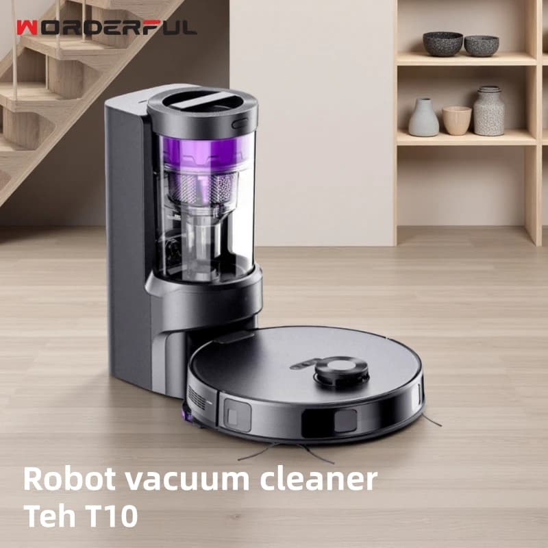 T10 Robot Vacuum Cleaner Smart 3 in 1 Mop With Lidar Navigation Bagless Multi Cyclone Self Emptying Station Strong Suction