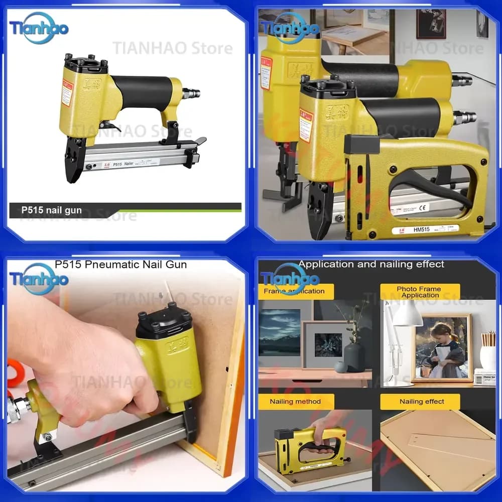 Pneumatic Photo Frame Nail Gun for P515 HM515 Nailer Pin Stapler Manual Flex Point Tacker Framing Tools