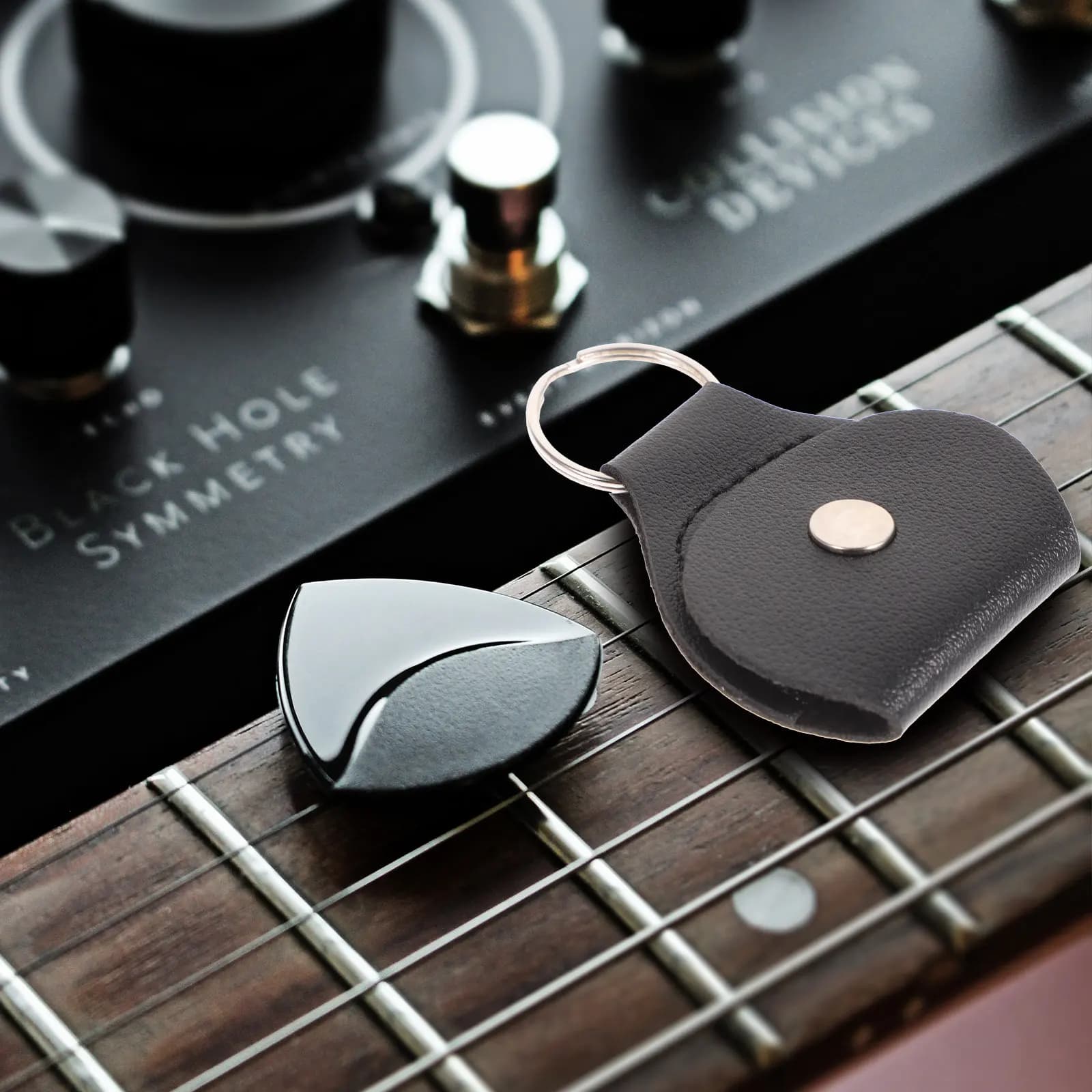 Organizzatore per plettri da chitarra, 6 pezzi, in materiale premium, borsa per plettri, design compatto e decorativo, per porta plettri da chitarra