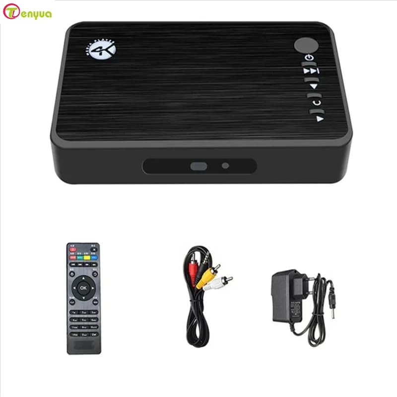 4K Ultra HD Media Player For Car TV SD MMC RMVB MP3 USB External HDD U Disk MultiMedia Media Player Box With VGA SD MKV H.265