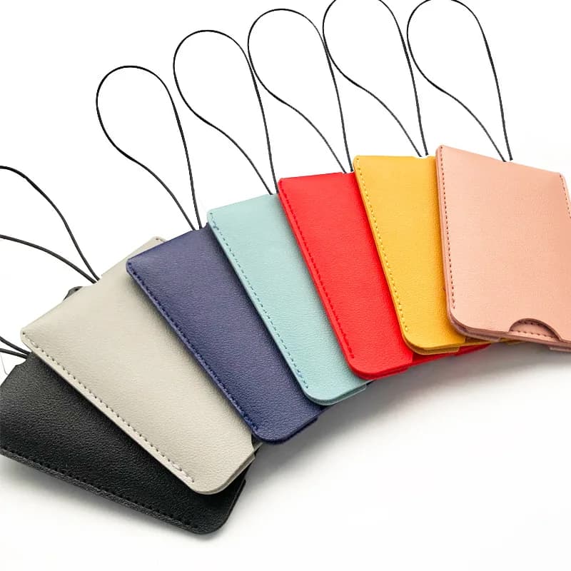 Etichette per Valigie da Donna alla Moda, Tinta Unita, Porta Indirizzo ID, Etichetta per Bagagli in Pelle, Accessori da Viaggio Portatili