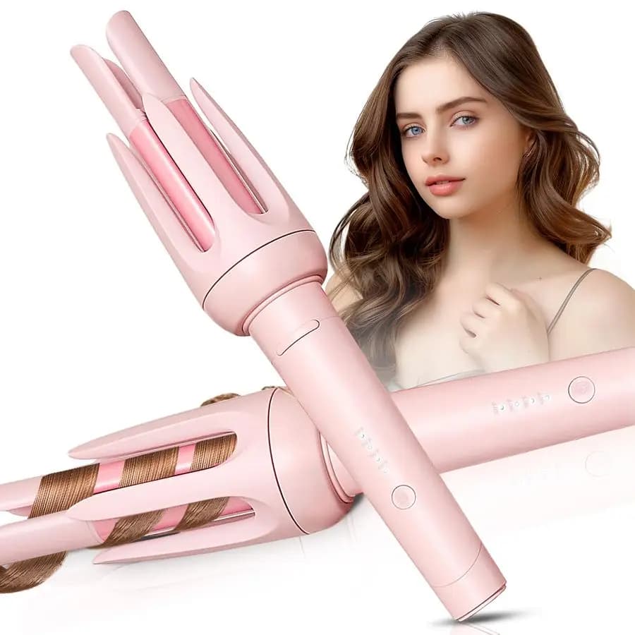 Automatic hair curler with 4 Temperatures and 3 Timers, Automatic shutdown, Anti-coating, Anti-crowding, Automatic rotation