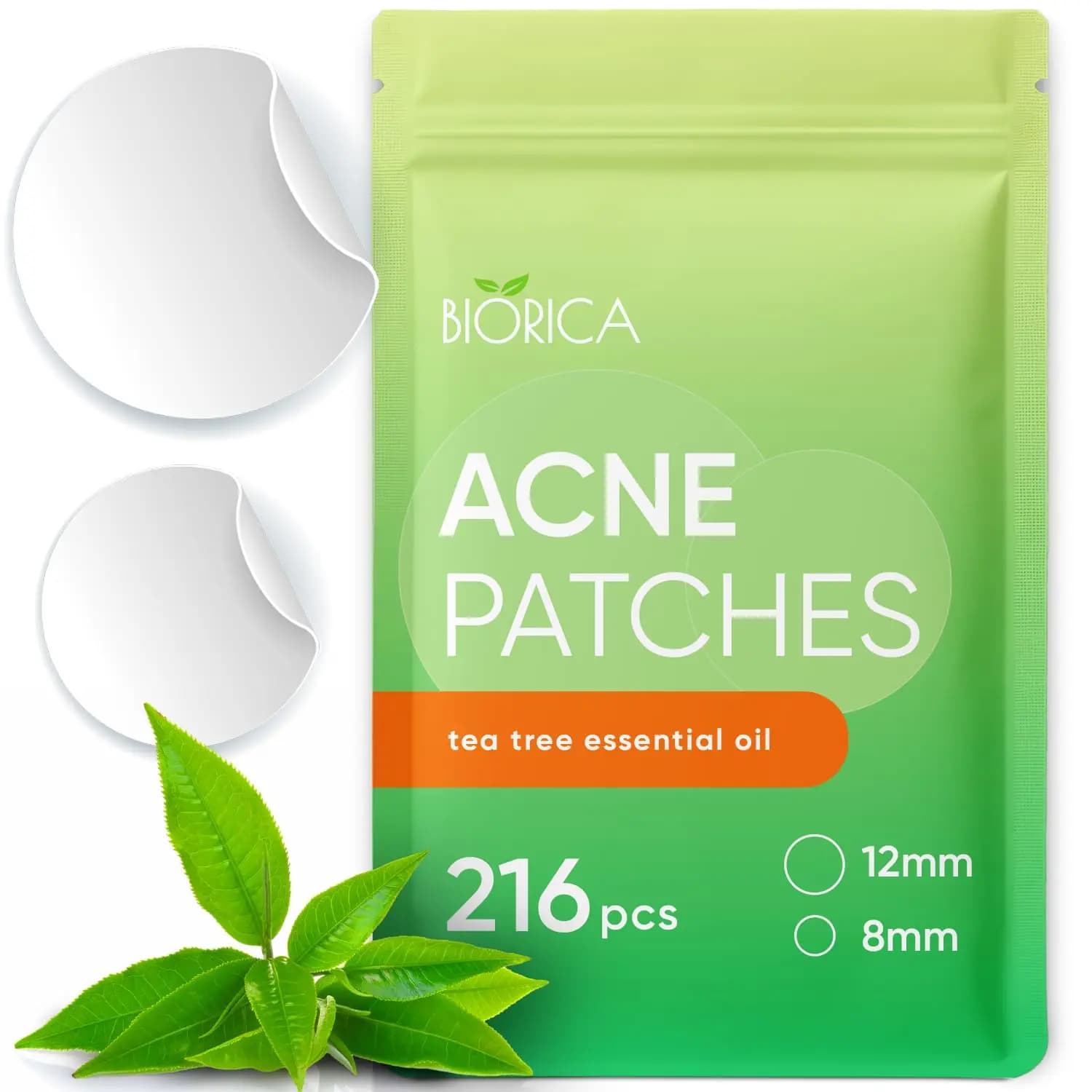 Cerotti Idrocolloidali per Acne con Olio di Tea Tree, 216 Pezzi, Adesivi Invisibili per Brufoli sul Viso