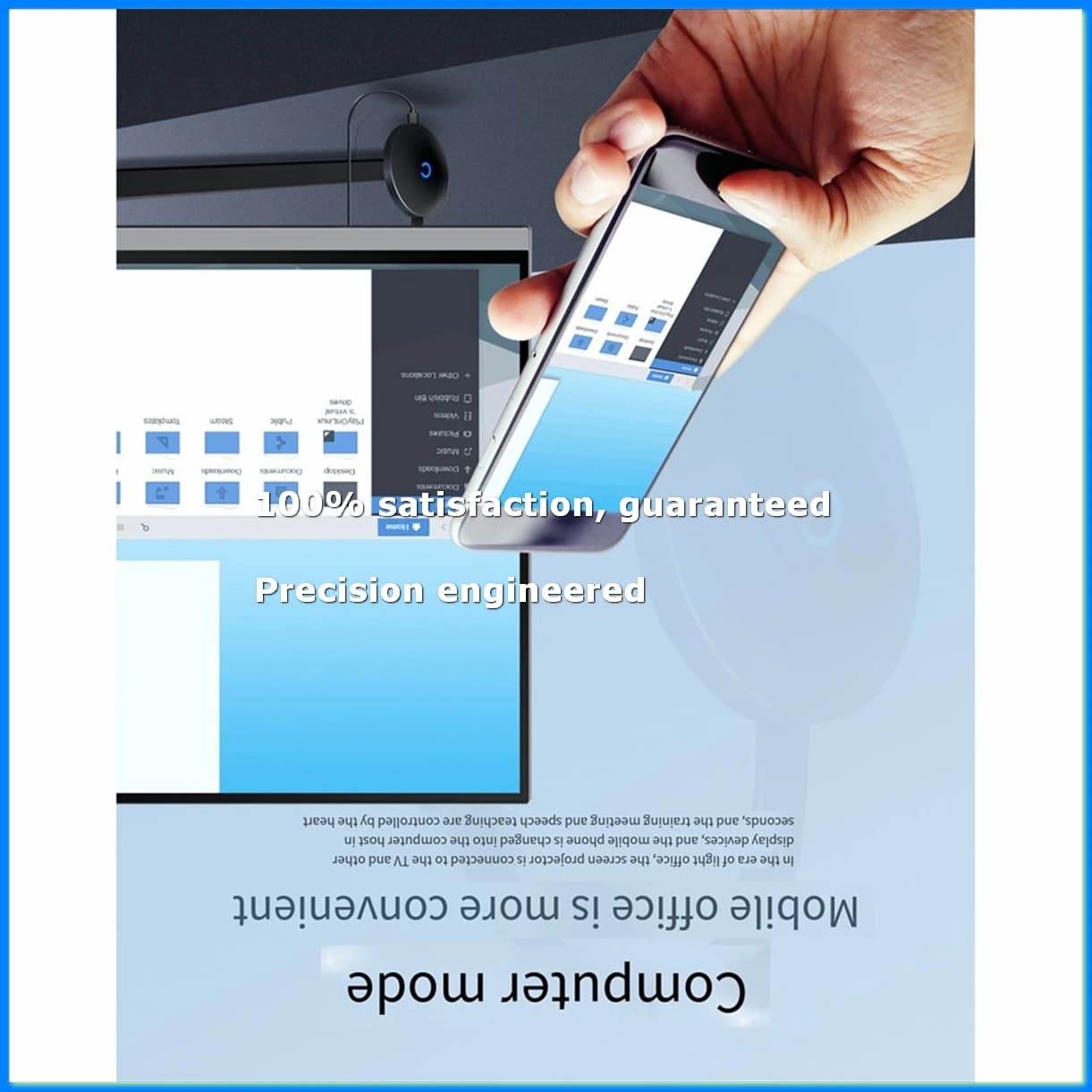 1080P Wireless -Compatible Streaming Adapter -Compatible Same-Screen Device,for Phone/Tablet/Projector-ABVP