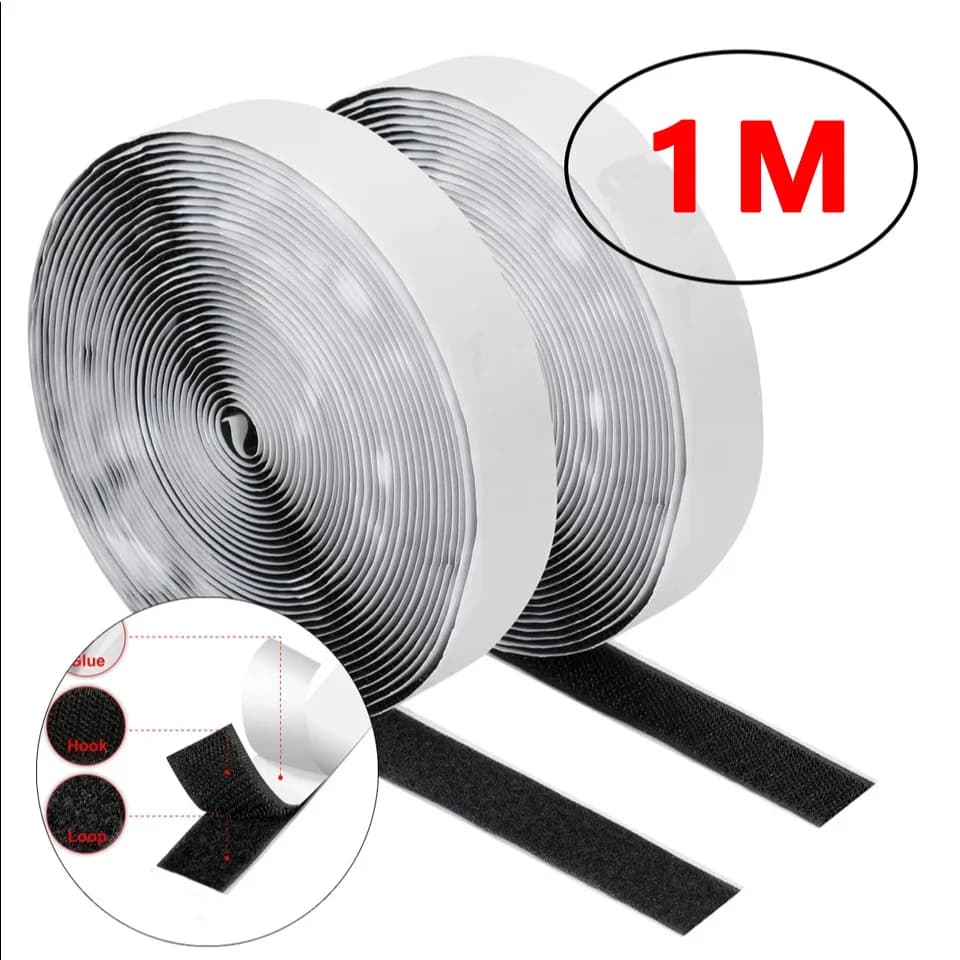 Nastro adesivo biadesivo con gancio e anello autoadesivo resistente da 1 m con nastro adesivo con velcro 20/25/30/50 mm