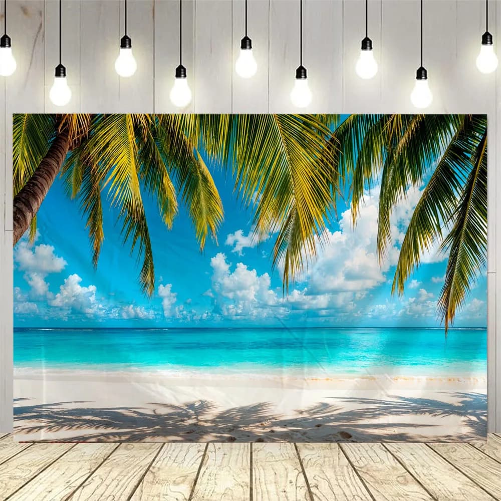 Attic with sea view, painted suspended printed, coconut tree, home decoration dawn, sheet with yoga mat, hanging wall of the living room
