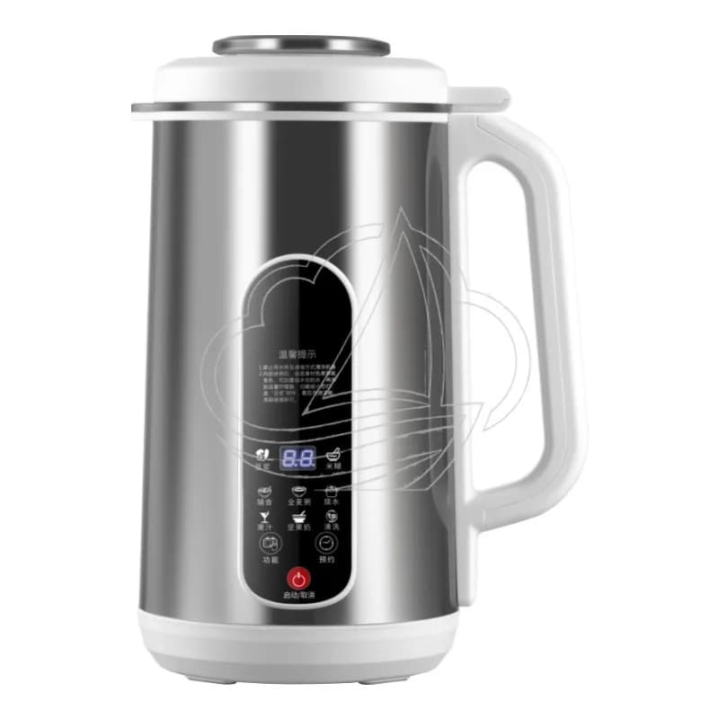 Frullatore per Latte di Soia Senza Filtro con Funzione Timer e Mantenimento Calore, Robot da Cucina Multifunzione