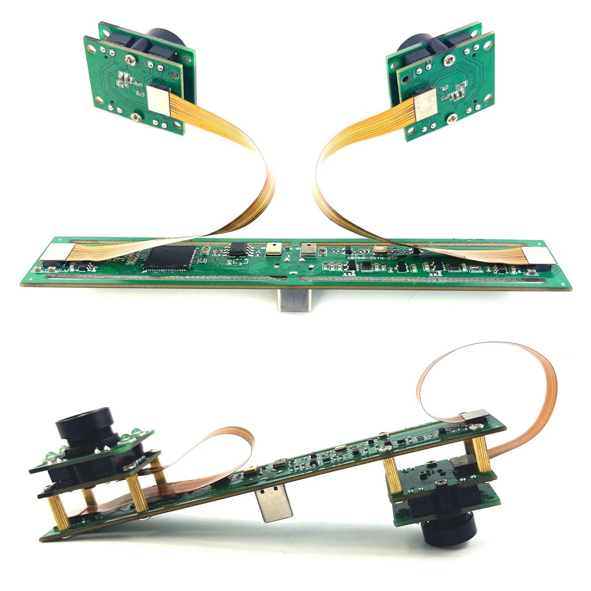 Sincronizzazione Modulo telecamera UVC a doppio obiettivo 3840 X 1080P 30FPS Nessuna distorsione Video stereo 3D e audio Visione Binocolo Webcam