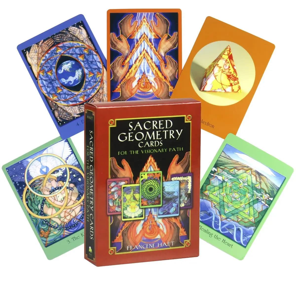 Carte di geometria sacra per il percorso visionario 10,4 * 7,3 cm 64 carte Oracle che integrano matematica, scienza e spiritualità