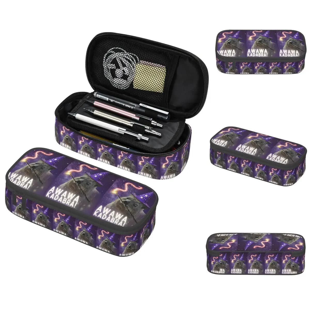 AWAWA KADABRA Rock Hyrax Wizard Astuccio per matite per studenti, scatola per penne, borsa per matite, articoli di cancelleria, borsa porta penne