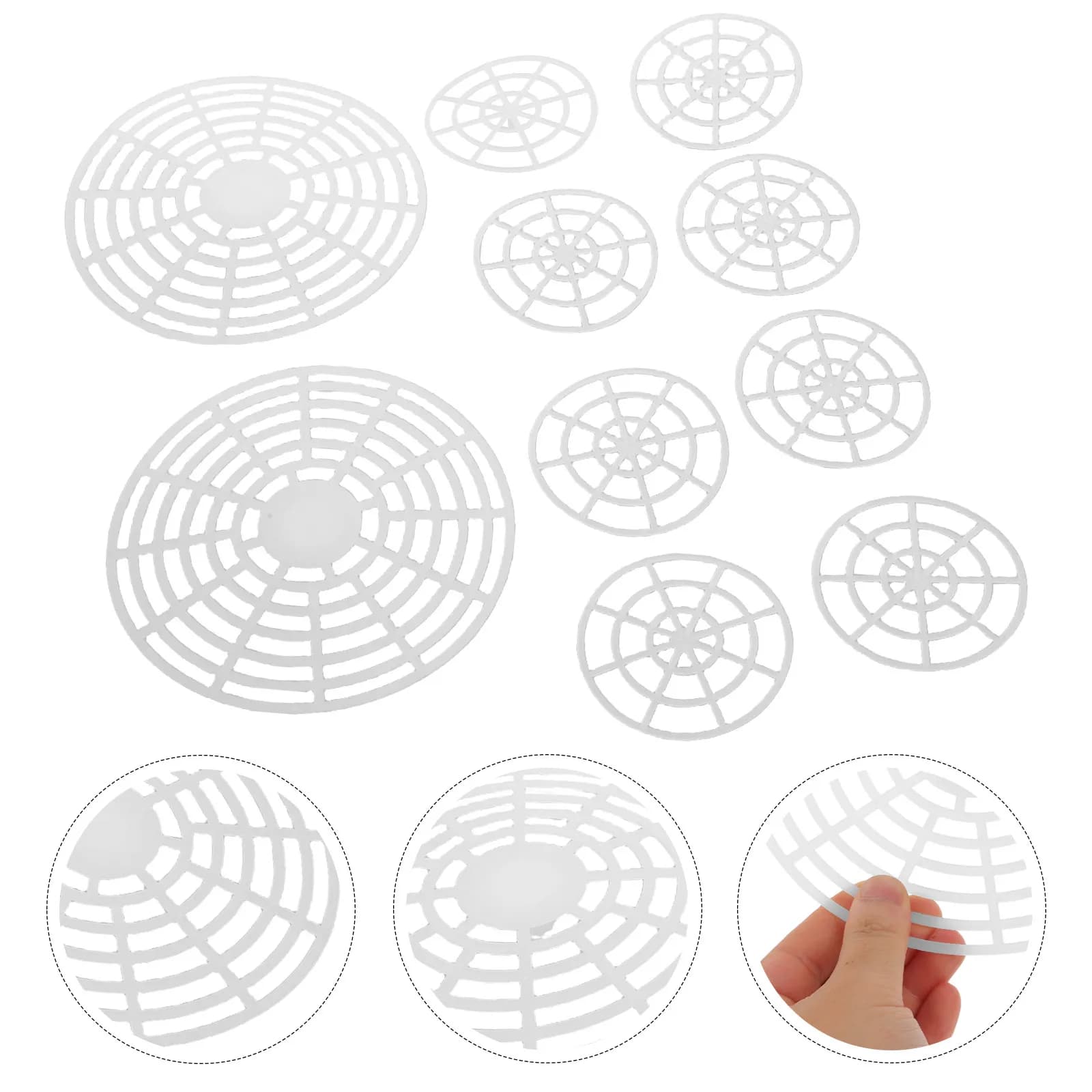 10Pcs Pickle Fermentation Weights Plastic Mesh Plates for Wide Mouth Jars Fermenting Jar Press Accessories Vegetable Submersion