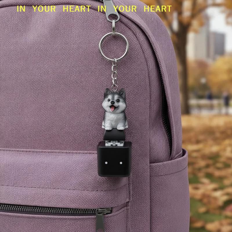 【X】Lightweight Keychain LED Pet Clicker Rechargeable Fidget Sound for Dog Cat Training Stress Relief