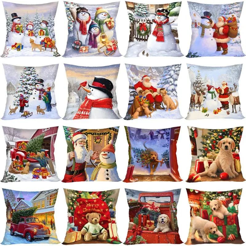 Christmas Cushion Lining with Snowman Decorative Pillow Federation Christmas Decoration 2025 for Home Decoration Federa for Sofa
