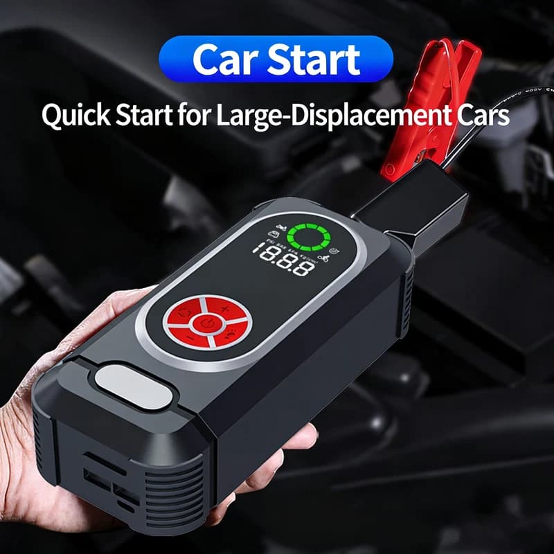Gonfiatore per pneumatici economico automatico con compressore d'aria 48000mAh Avviatore di emergenza per auto Interfaccia USB Power Bank per viaggi
