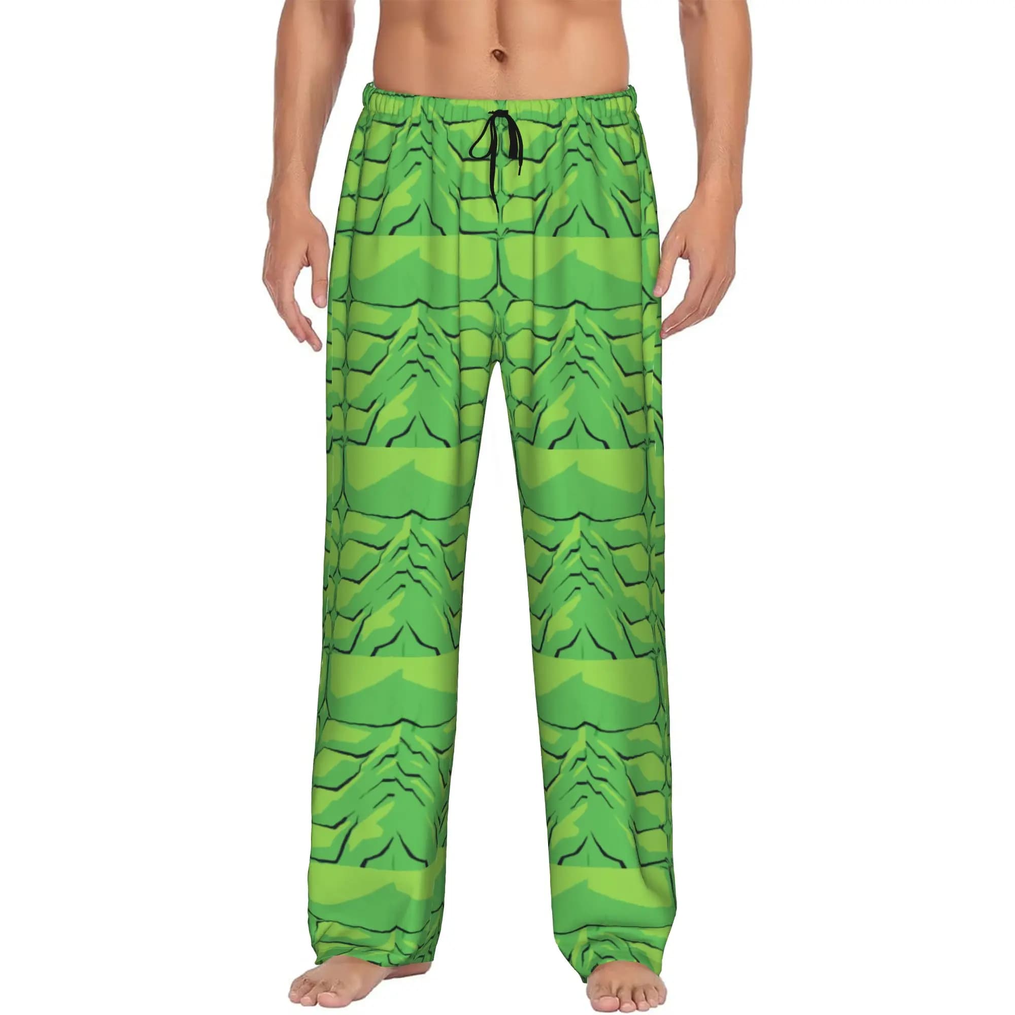 Pantaloni del Pigiama Personalizzati con Stampa H-Hulk per Uomo, Abbigliamento da Notte con Tasche
