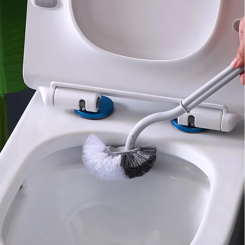 Set di 3 Spazzole per WC con Manico Lungo, Base Automatica per Pulizia del Bagno, Accessori per la Casa