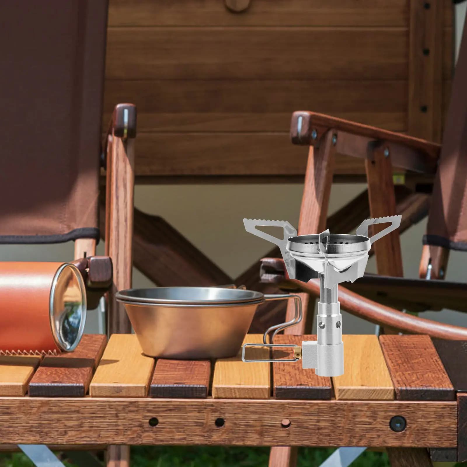 Fornello da Campeggio Portatile Smontabile in Acciaio Inossidabile, Leggero Fornello in Metallo per Barbecue all'Aperto, Escursionismo, Picnic, Backpacking