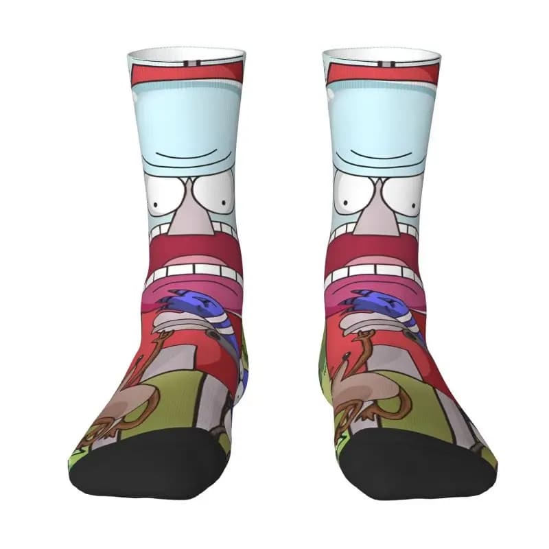 Customized Elegant Socks R-Regular Show Men's Fashionable anime crew socks