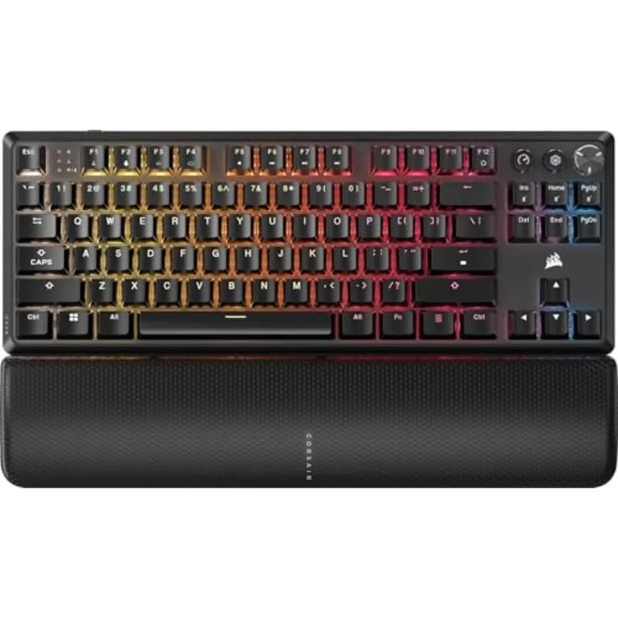 Tastiera da gaming per desktop con keycap ABS double-shot neri pre-lubrificati, switch lineari MLX Red v2 con attenuazione del suono SOCD