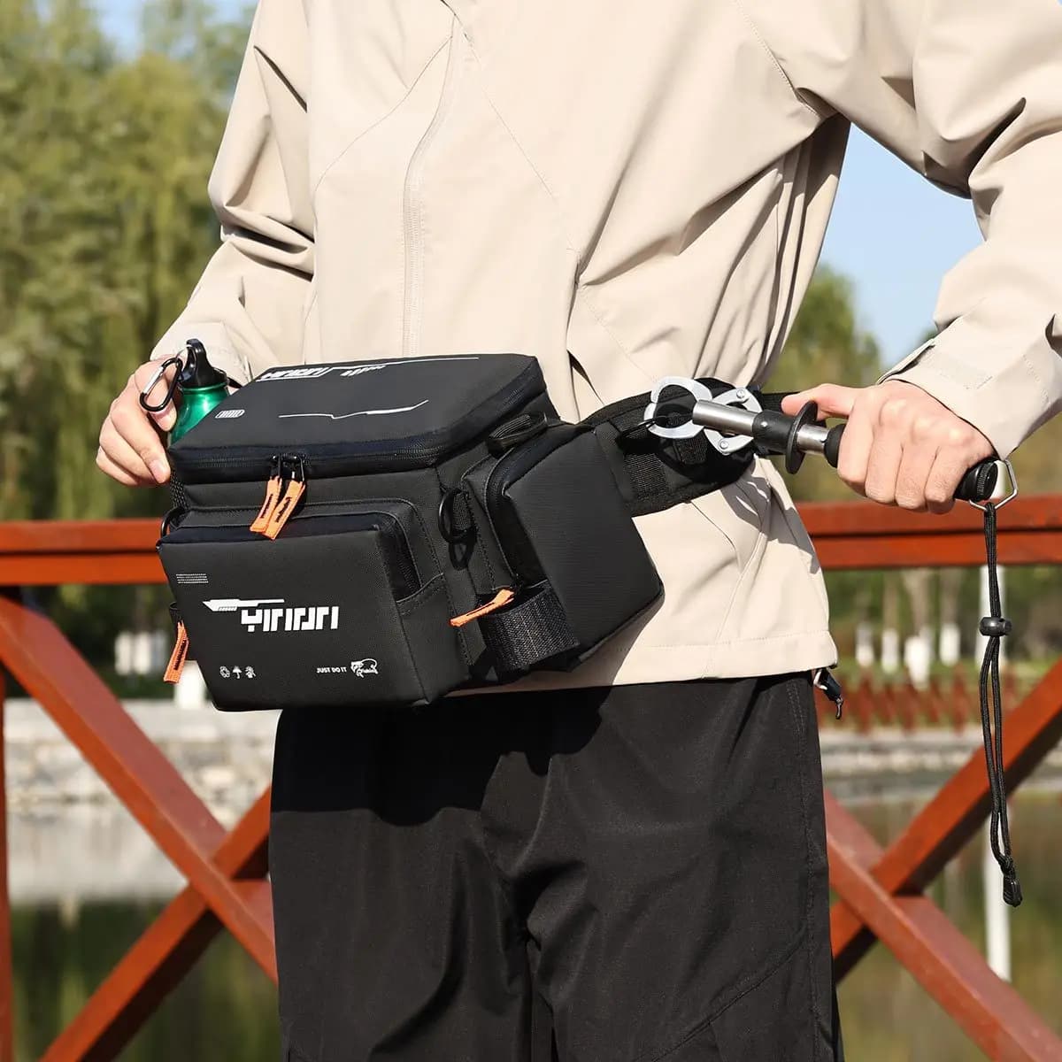Multifunctional Lure Fishing Bag Waist Pack for Fishing Special Tactical Crossbody Rod Storage Bag Waterproof Fishing Tackle Bag