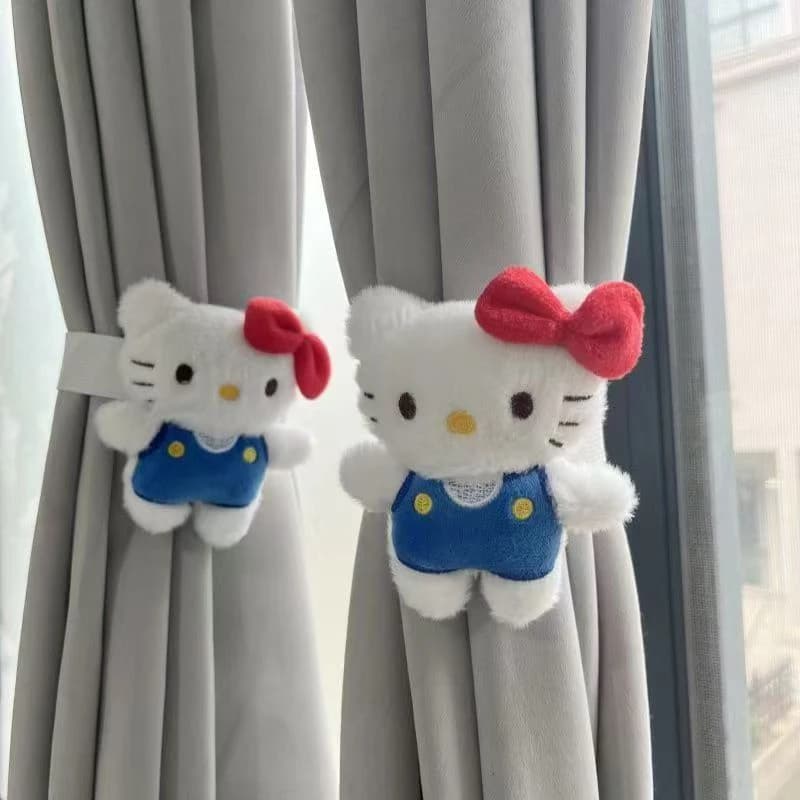 HelloKitty Cartoon Peripheral Adjustable Curtain Straps, Home Decoration, Curtain Storage Decoration Straps 2 Pieces