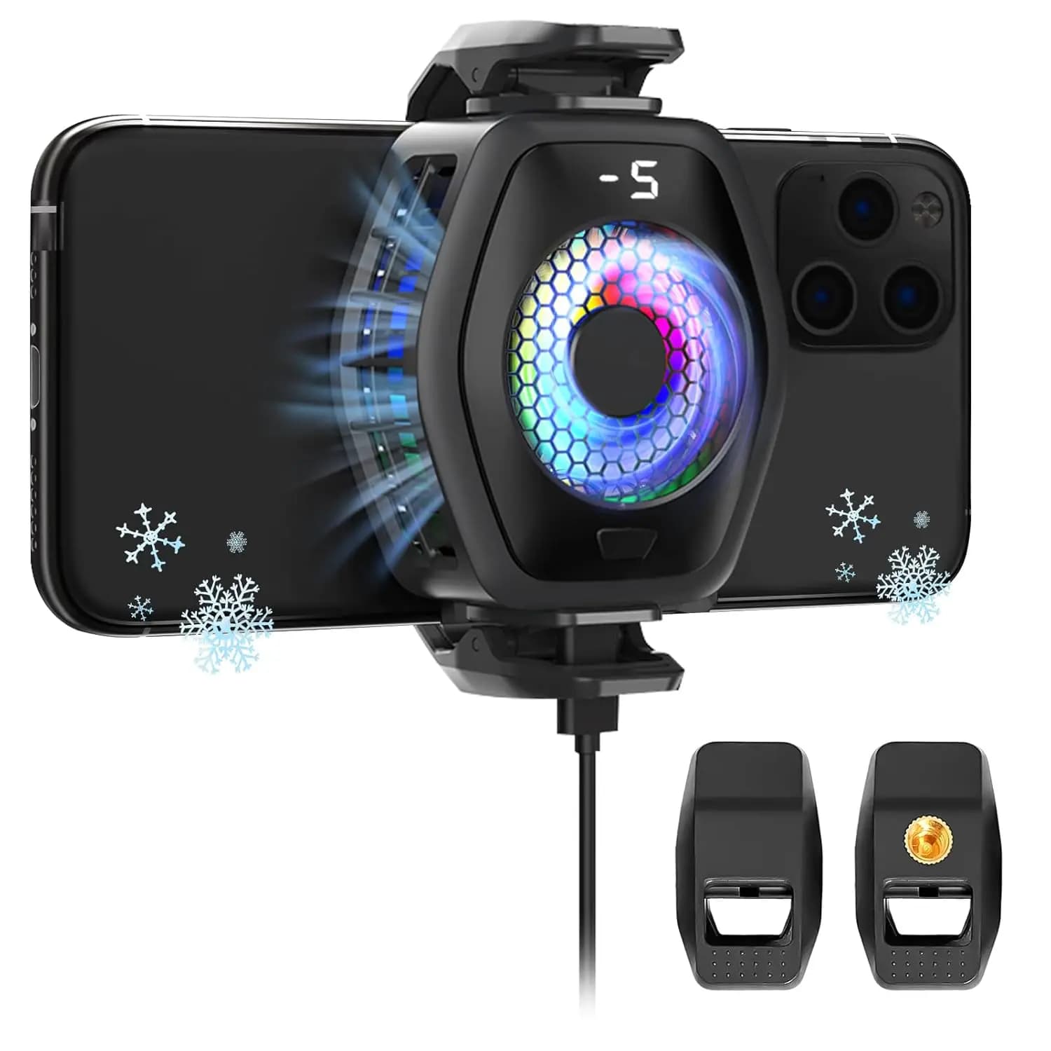 Raffreddatore per Telefono 2-in-1 Magnetico e con Clip, con Raffreddamento a Semiconduttore per Gaming, Videochiamate e Vlogging su iPhone/Android/iPad