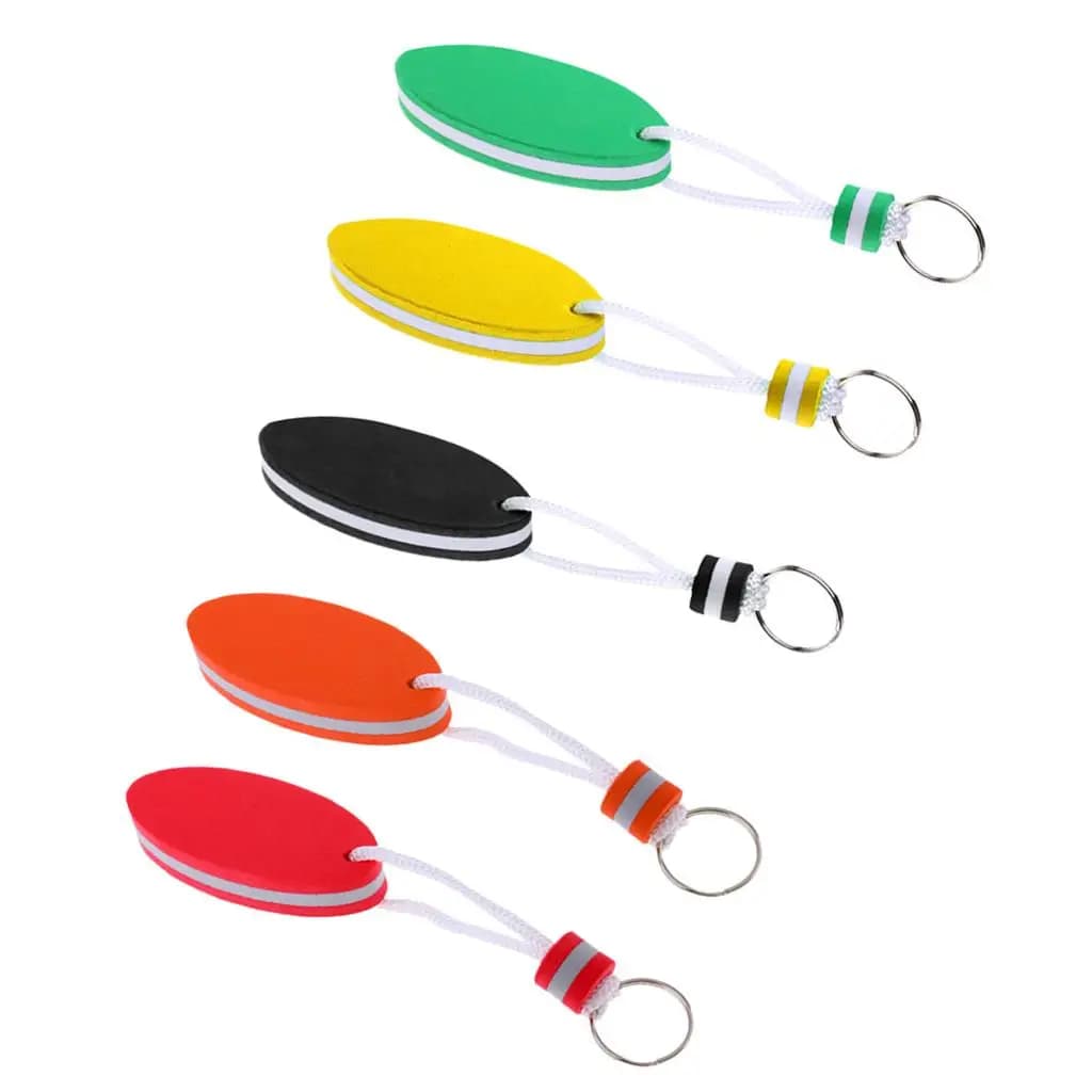 EVA Floating Key Ring Foam Oval Key Float Boat Accessory for Kayaking Rafting Water Play Activities