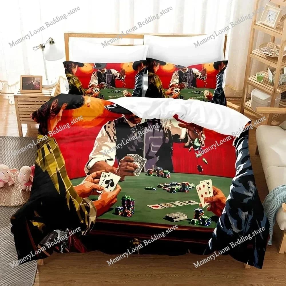 Gioco Red Dead Redemption Set biancheria da letto Ragazzi Ragazze Twin Queen Size Copripiumino Federa Letto Bambini Tessili per la casa per adulti