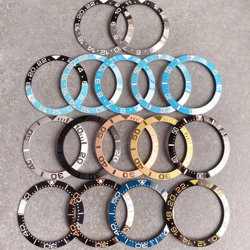 Ceramic watch/aluminum bezel bezel tilted ring bezel for NH35 Diver men's watch for SUB SEA YACHT MASTER GMT 40mm