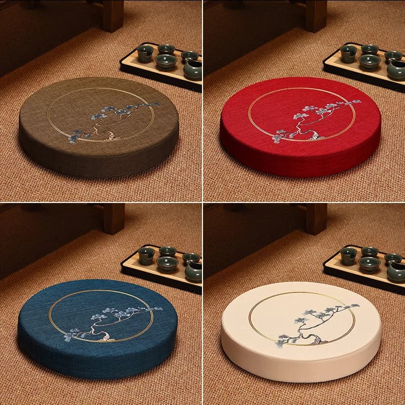 New Chinese Style Zafu Meditation Cushion Home Use Kneeling Incense Burning Prayer Mat Buddhist Altar Meditation Pad