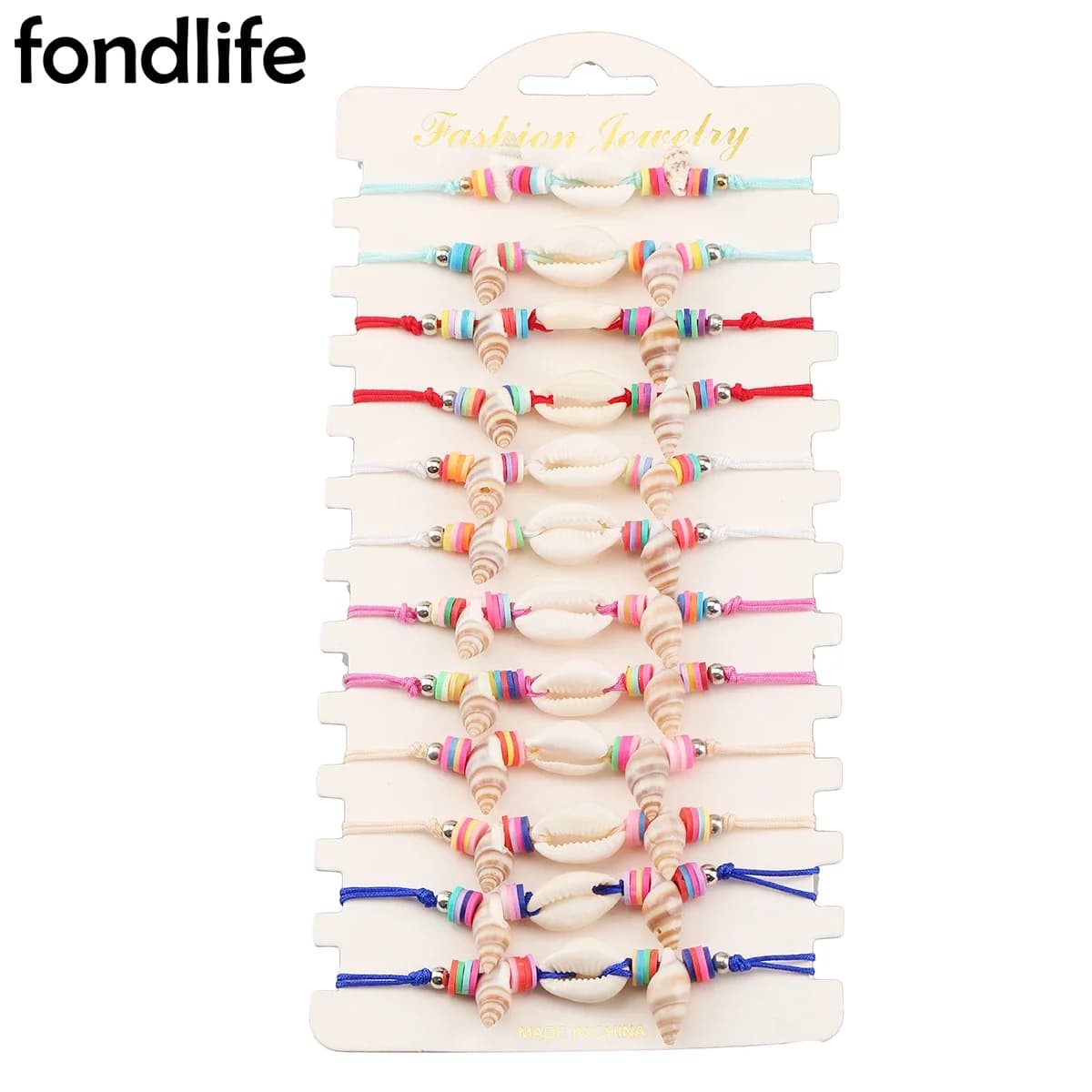 6mm arcobaleno argilla polimerica perline Heishi Cowrie Shell lumaca di mare conchiglia braccialetto fatto a mano donne cavo tirare cavo regalo gioielli