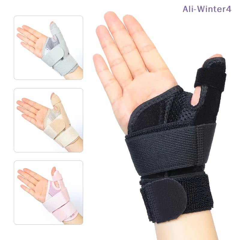 【Winter4】Supporto Stabilizzatore per Polso e Pollice, Tutore Regolabile per Tendinite e Artrite, Protezione per Pollice Adatta per Mano Destra e Sinistra