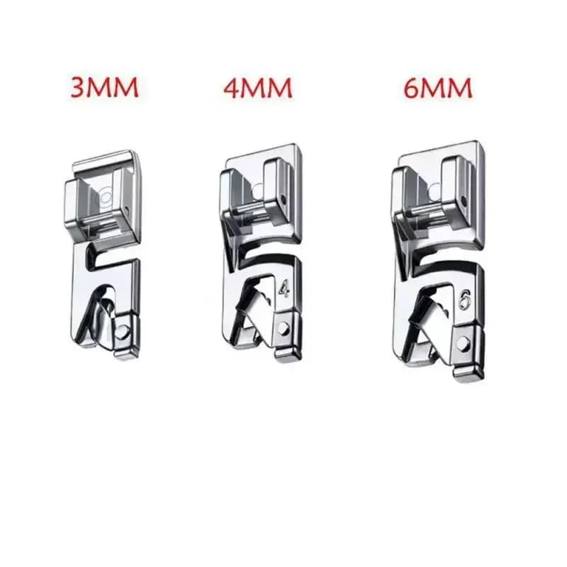 3/4/6mm Set di piedini per orlo arrotolato stretto per Brother Janome macchina da cucire Singer, strumenti per cucire per uso domestico telaio da ricamo