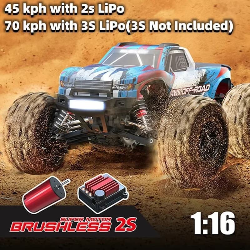 MJX HYPER GO MJX16208 1/16 RC Car 45KM/H 45A Independent Brushless Electric 4WD Racing Car Electric Off-Road Remote Control