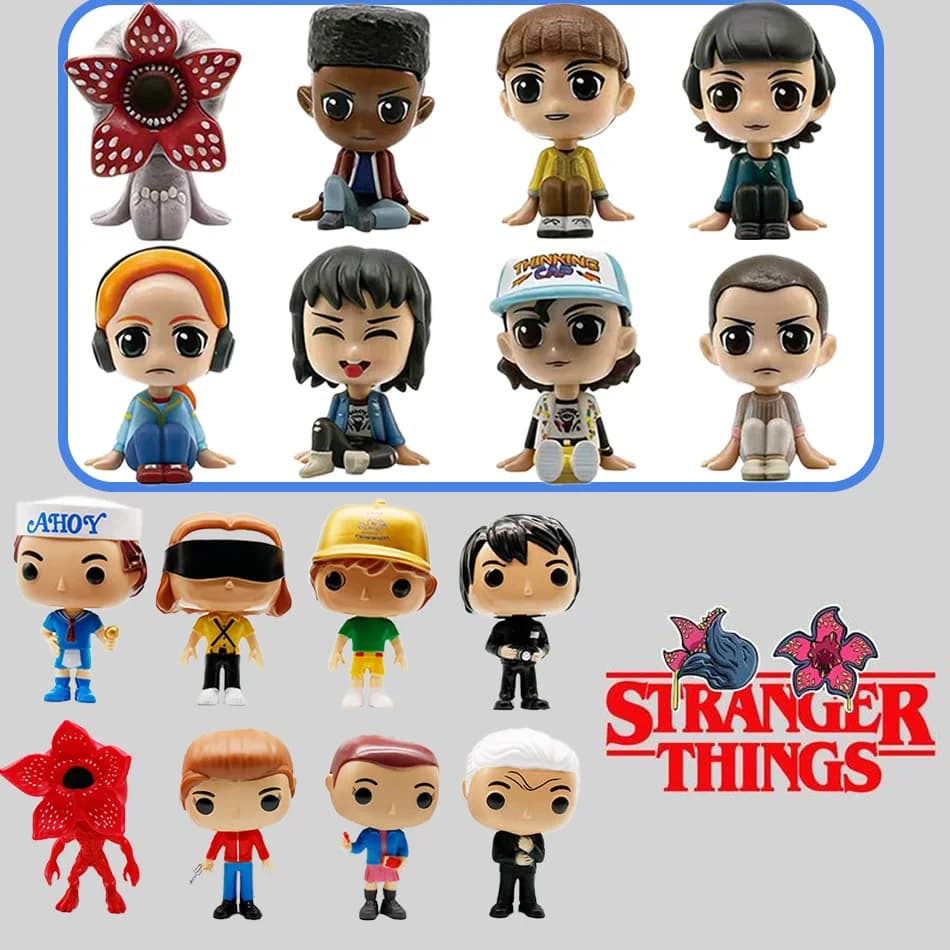 8-16 pz Q-Versione Hot Movie Stranger Dustin Steve Robin 6-11 CM Action Figure Giocattoli Bambole In Vinile Per La Collezione di Giocattoli Regali di Festival