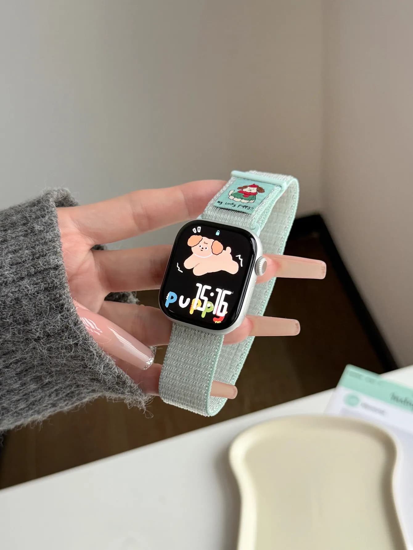 Creativo Cartoon Adesivi di Stoffa Cinturino In Nylon Tessuto per Apple Watch Band 10S 42/46mm 49Ultra per Iwatch SE 38/41/45mm 40/44 Velcro