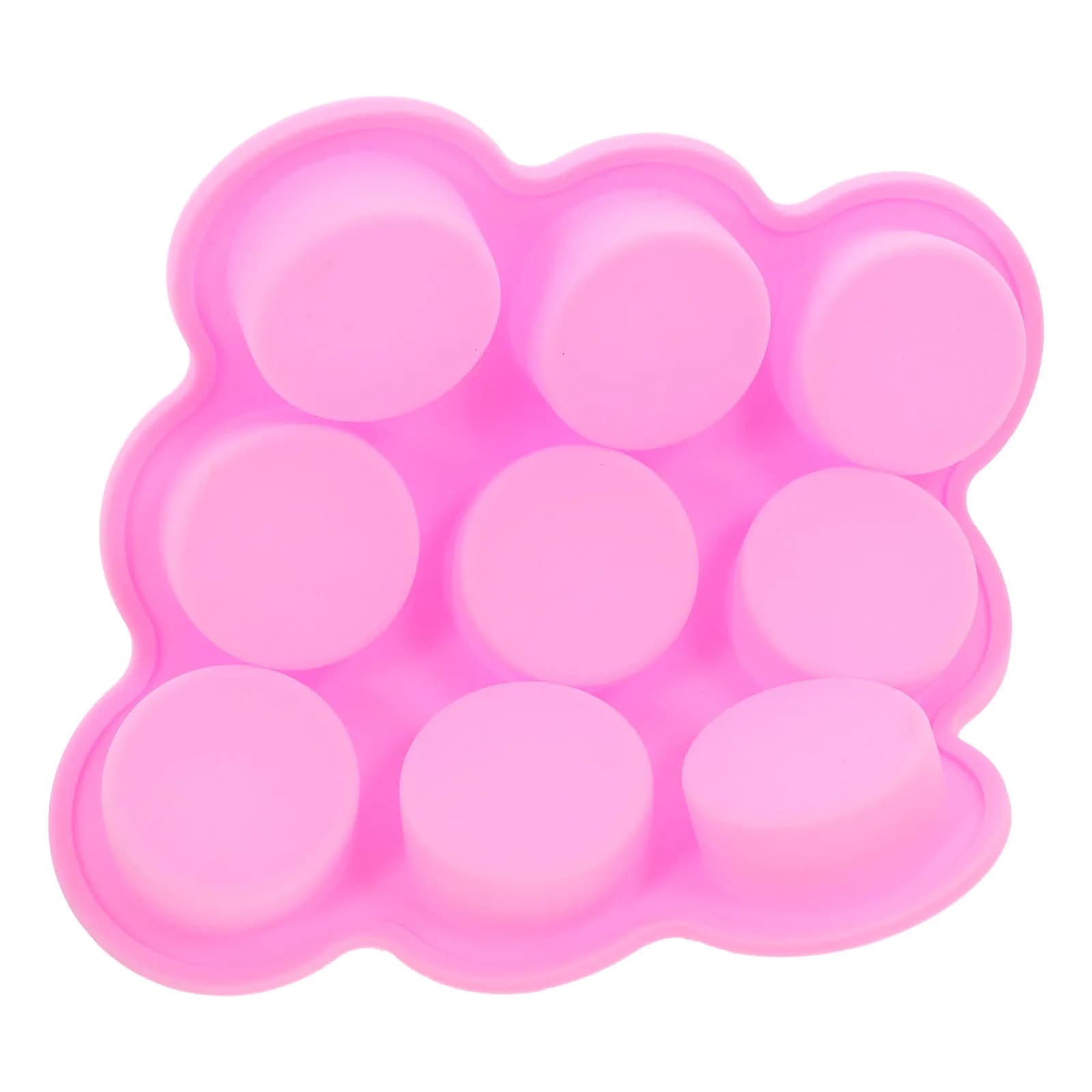 9 Hole Cylinder Silicone Baking Mold Round Flexible Nonstick for Cakes Chocolate Soap Pudding Muffins Brownies Air Fryer Oven