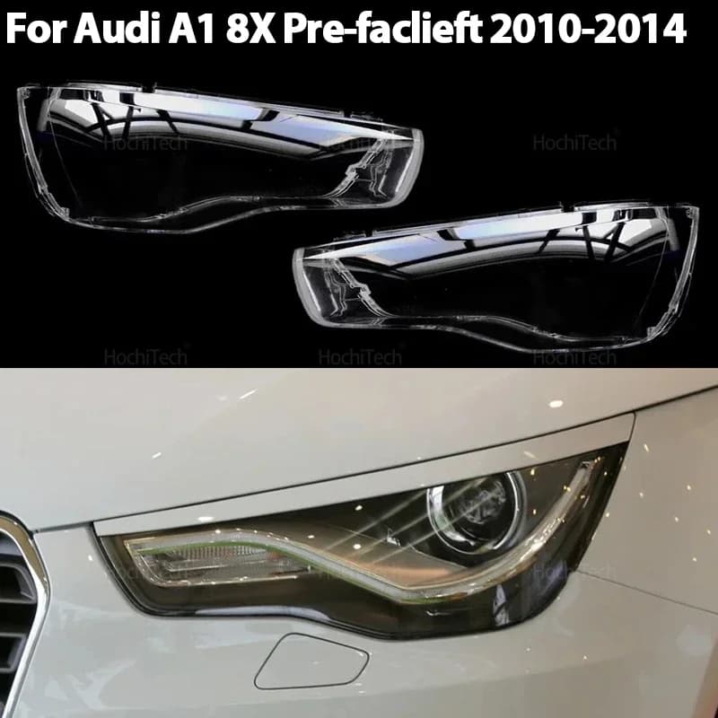 Copertura del faro dell'auto Lente del faro Copertura in vetro Paralume Guscio luminoso Copriobiettivo per Audi A1 8X Pre-faclieft 2010-2014