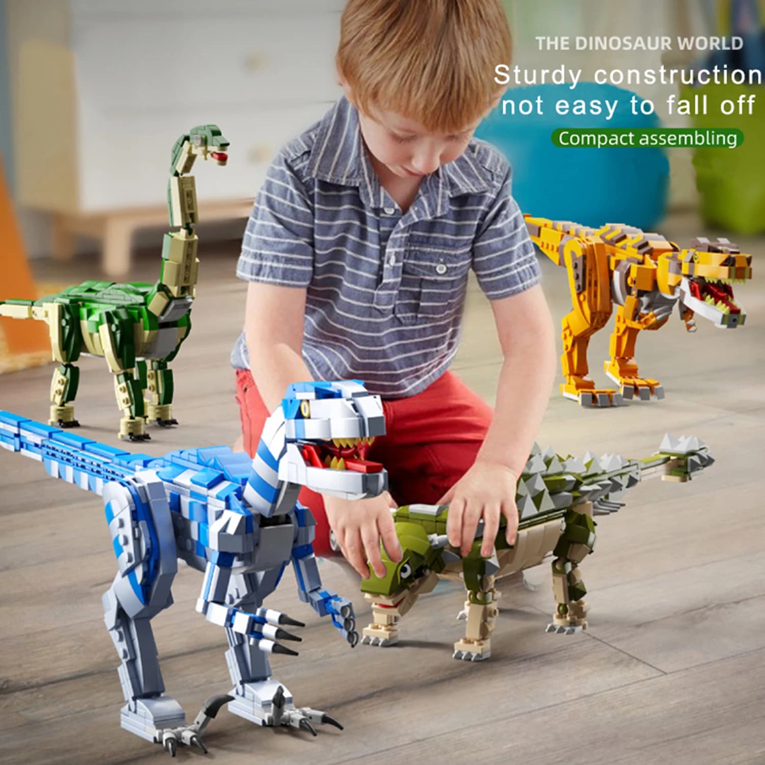 600+PCS Dinosaur World Building Blocks Set di giocattoli Assemblaggio Puzzle Modello Mattoni Educazione creativa Regali per esposizione da scrivania