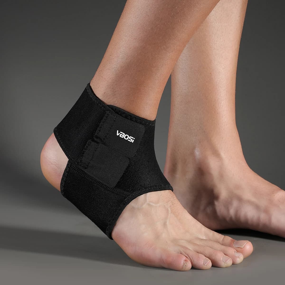 Manicotto di supporto per caviglia regolabile a compressione comoda da 1 pezzo per lo sport e l'uso quotidiano
