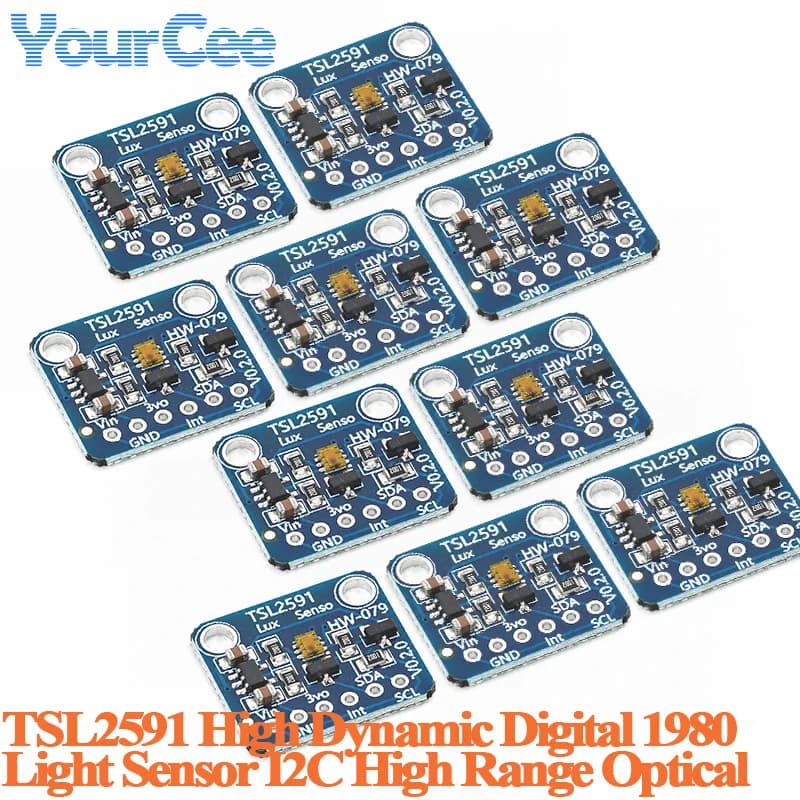 10 pz/1 pz TSL2591 Sensore di Luce Digitale Ad Alta Dinamica Modulo Breakout Ad Alta Gamma Lux IR Spettro Completo Diodo Rileva per Arduino