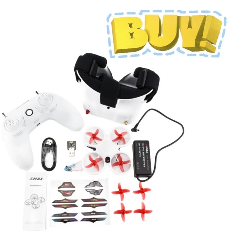 EMAX EZ Pilot 82MM Mini 5.8G Indoor FPV Racing Drone With Camera Goggle Glasses RC Drone 2~3S RTF Version for Beginner